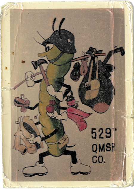 Logo drawing for the 529th QMSR Co.